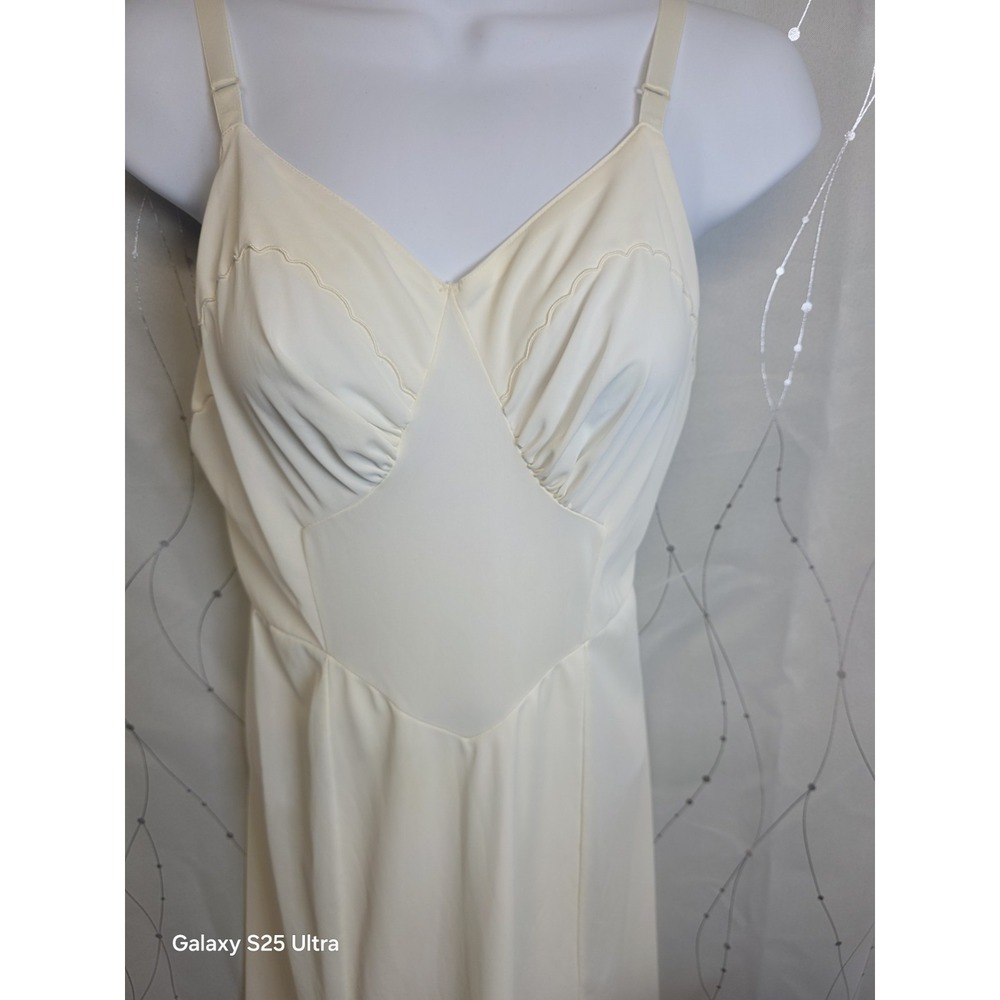 Vintage Aristocraft Babydoll Slip Dress 36 Adjustable Straps White USA Made Y2K